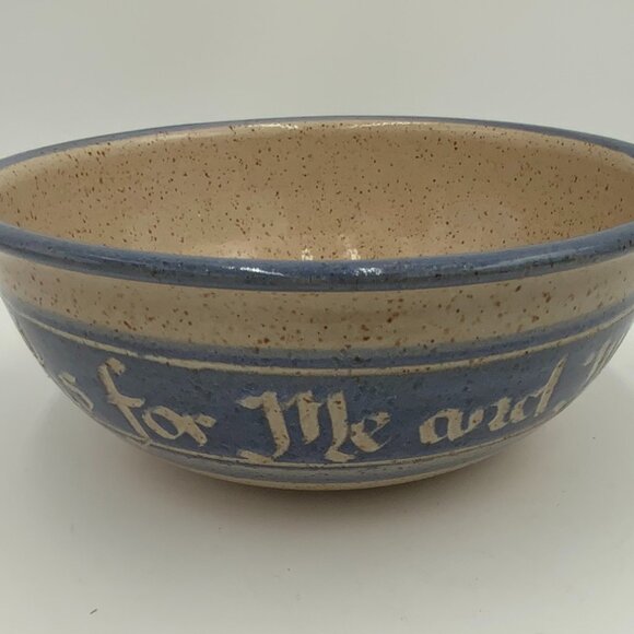 1988 Artist Signed Joshua 24:15 Bible Scripture Pottery Bowl 10" - Picture 4 of 10